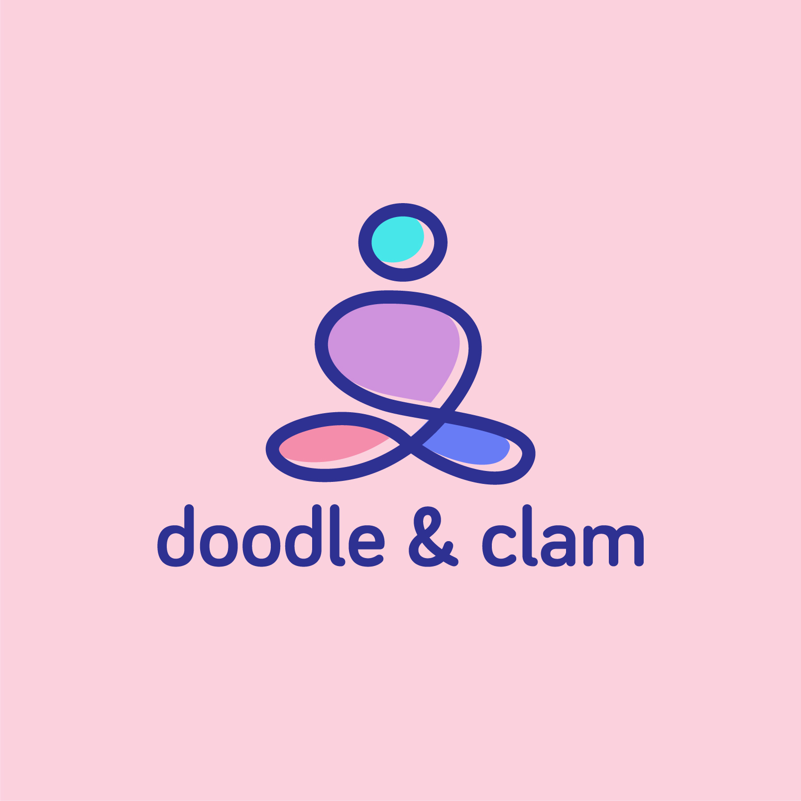 Doodle & Clam logo design – meditation and mindfulness brand identity