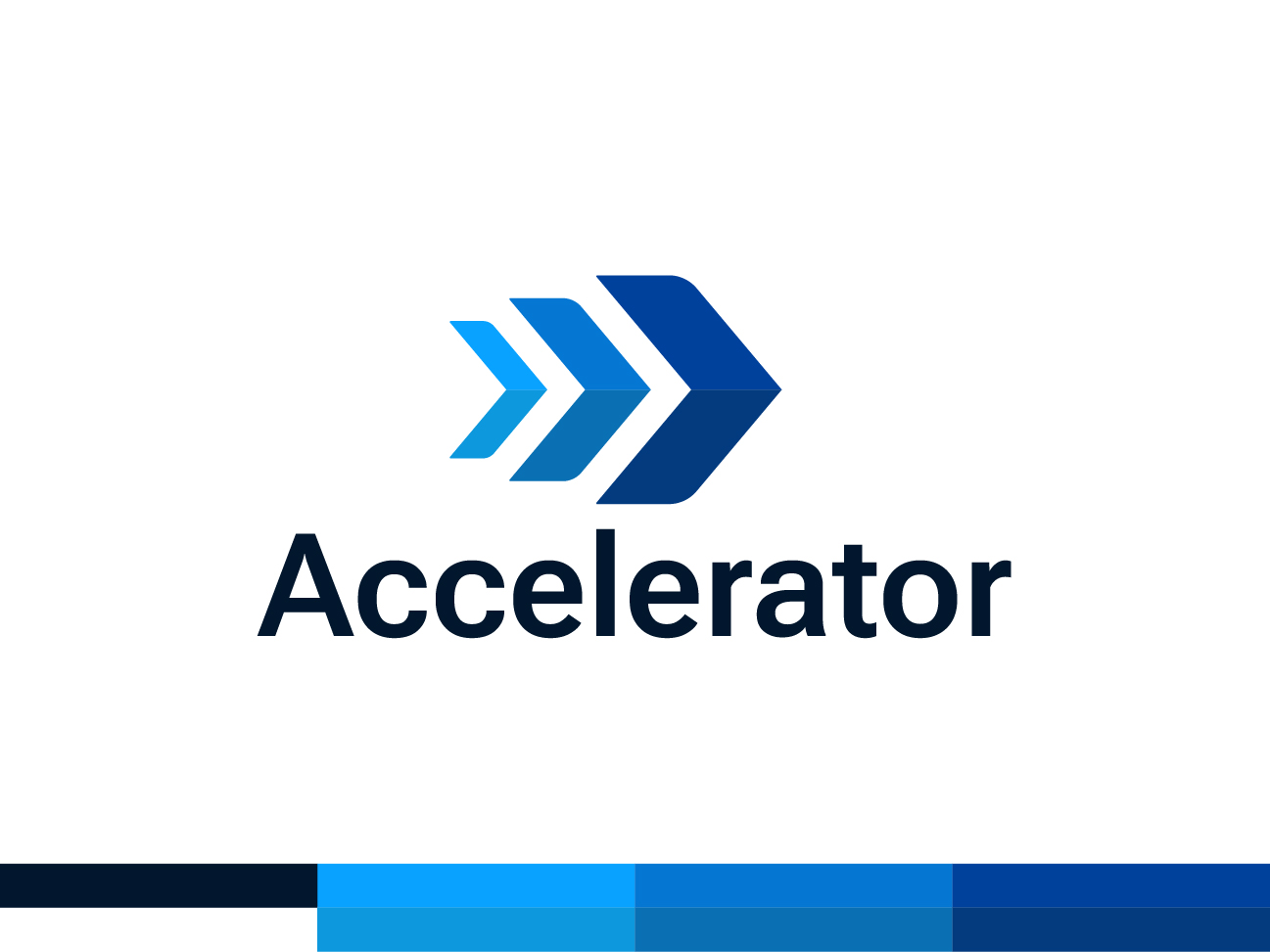 Accelerator Projects geometric arrow logo on white background