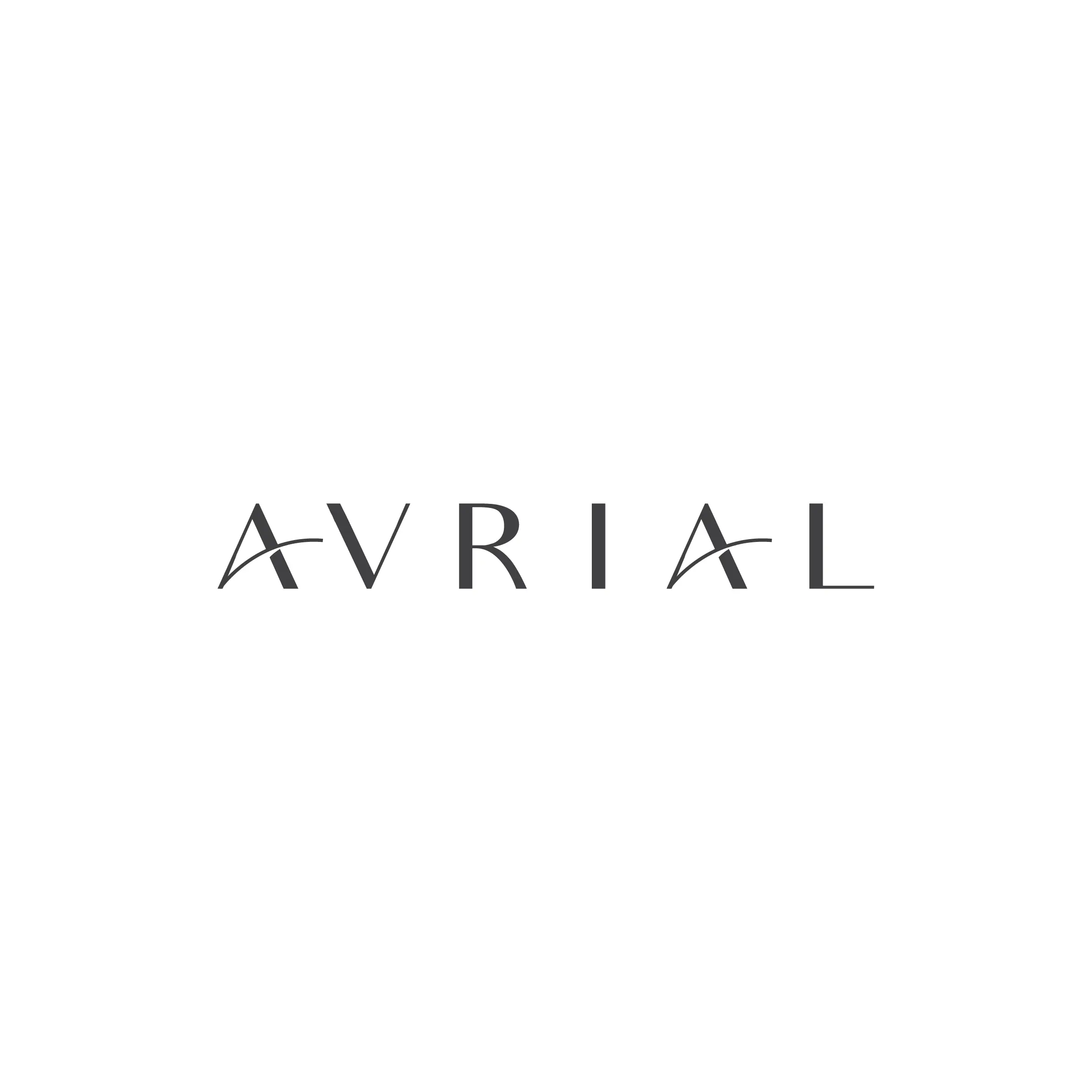 Avrial modern minimalist luxury logo design for beauty fashion brand — elegant serif wordmark by ZakDesignz