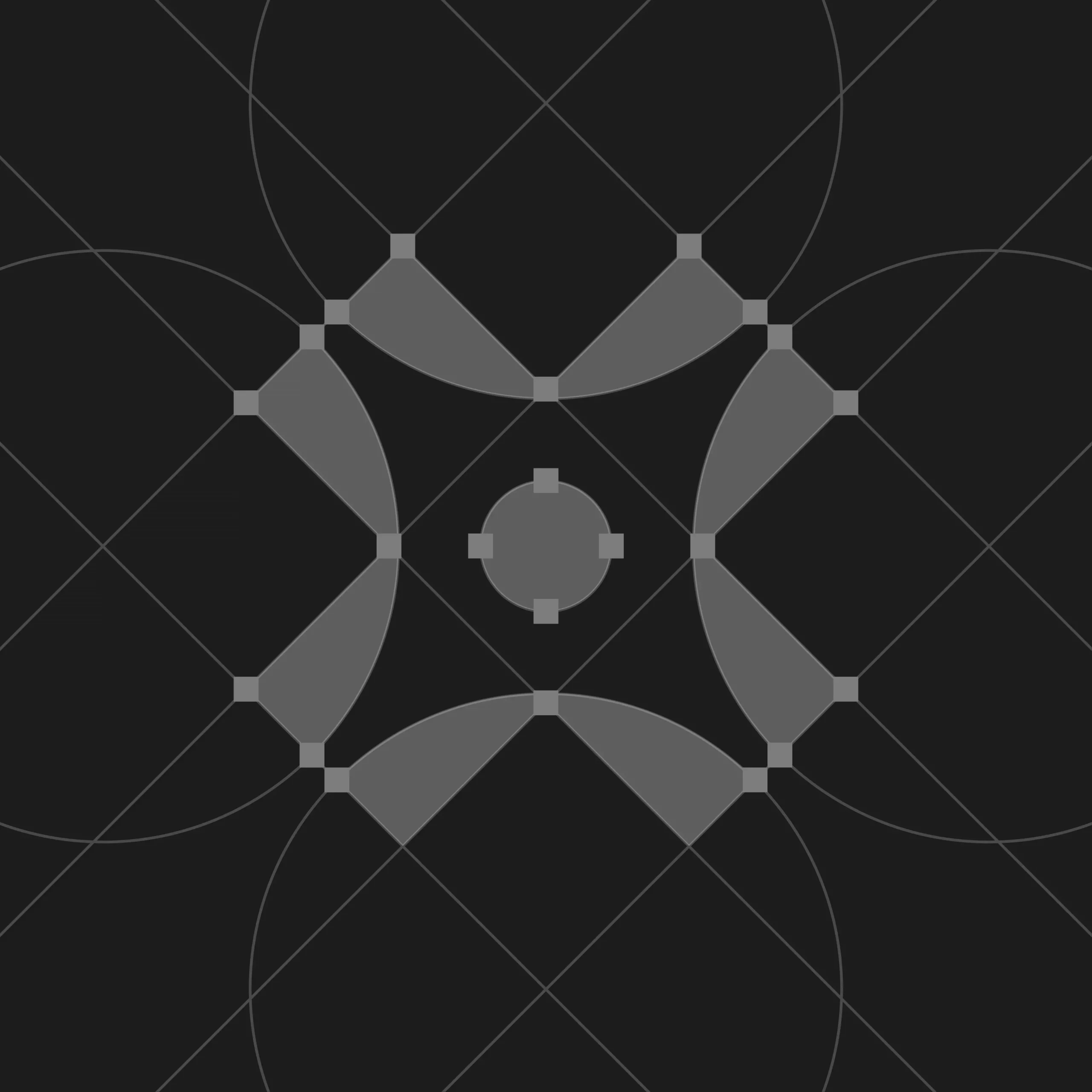 Dotcore logo design — geometric grid and vector construction showing the mark-building process by ZakDesignz