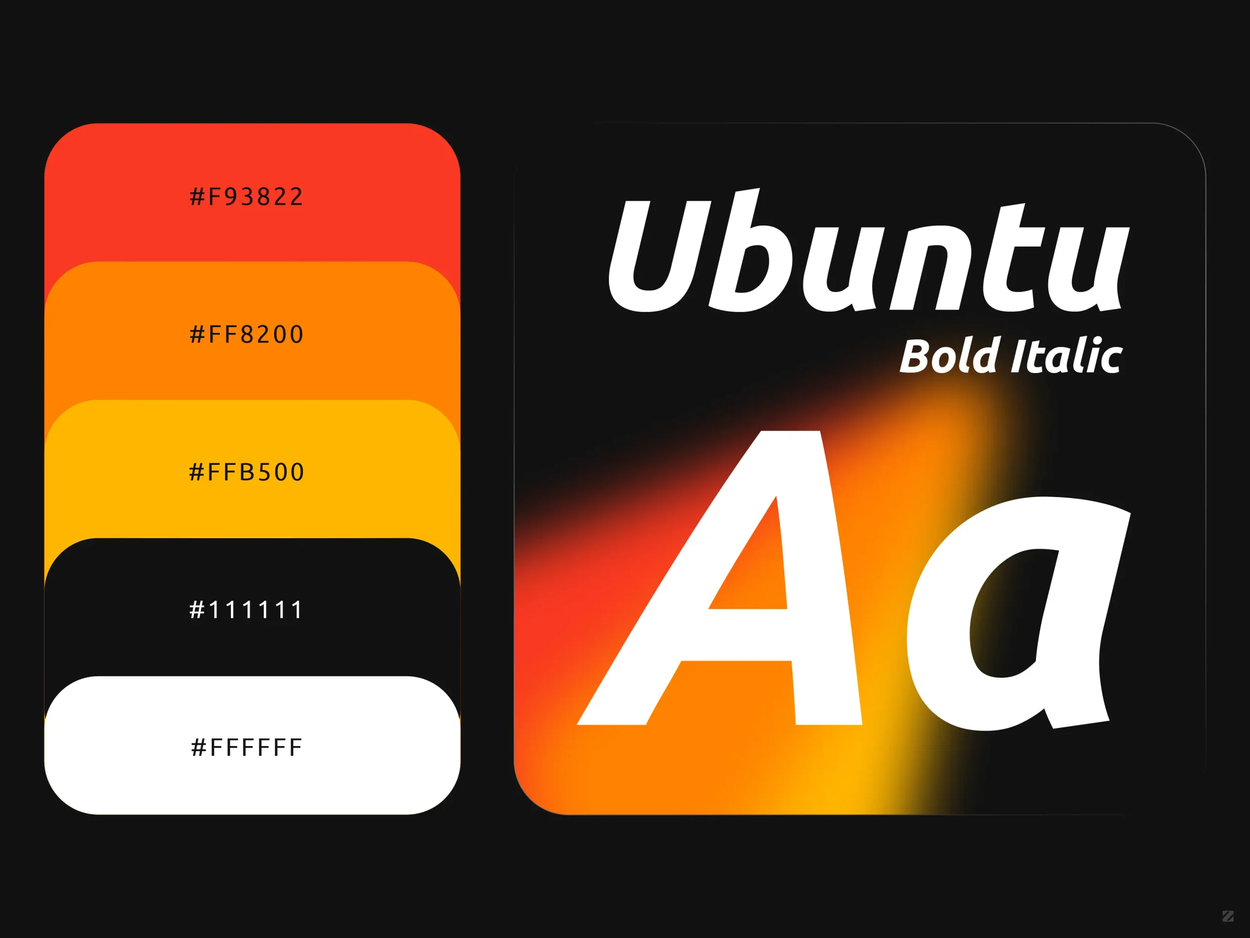 ReLease Autos brand color palette and Ubuntu typography guide, designed by ZakDesignz