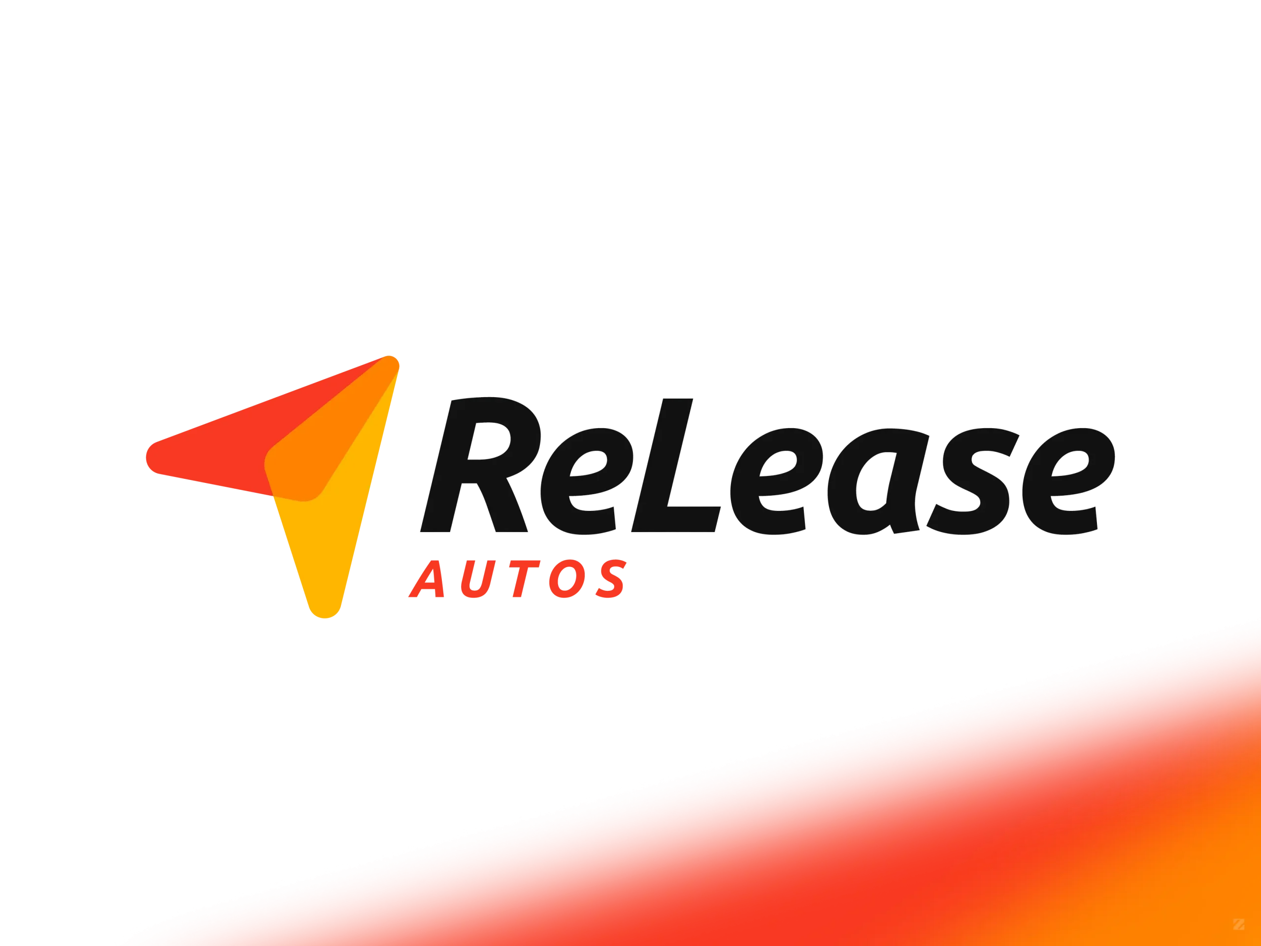 ReLease Autos logo design on white background, brand identity by ZakDesignz