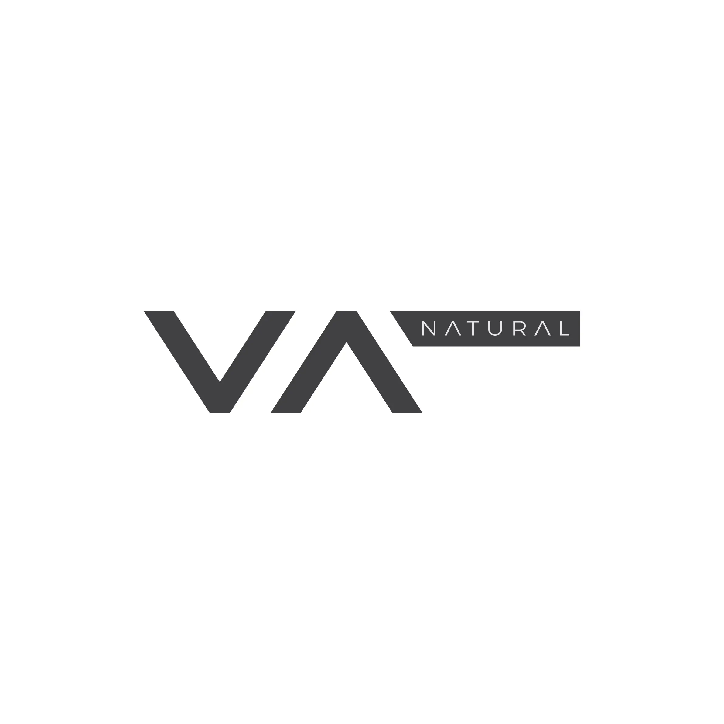 VA Natural modern minimalist luxury logo design for cosmetic fashion brand — sharp geometric mark by ZakDesignz