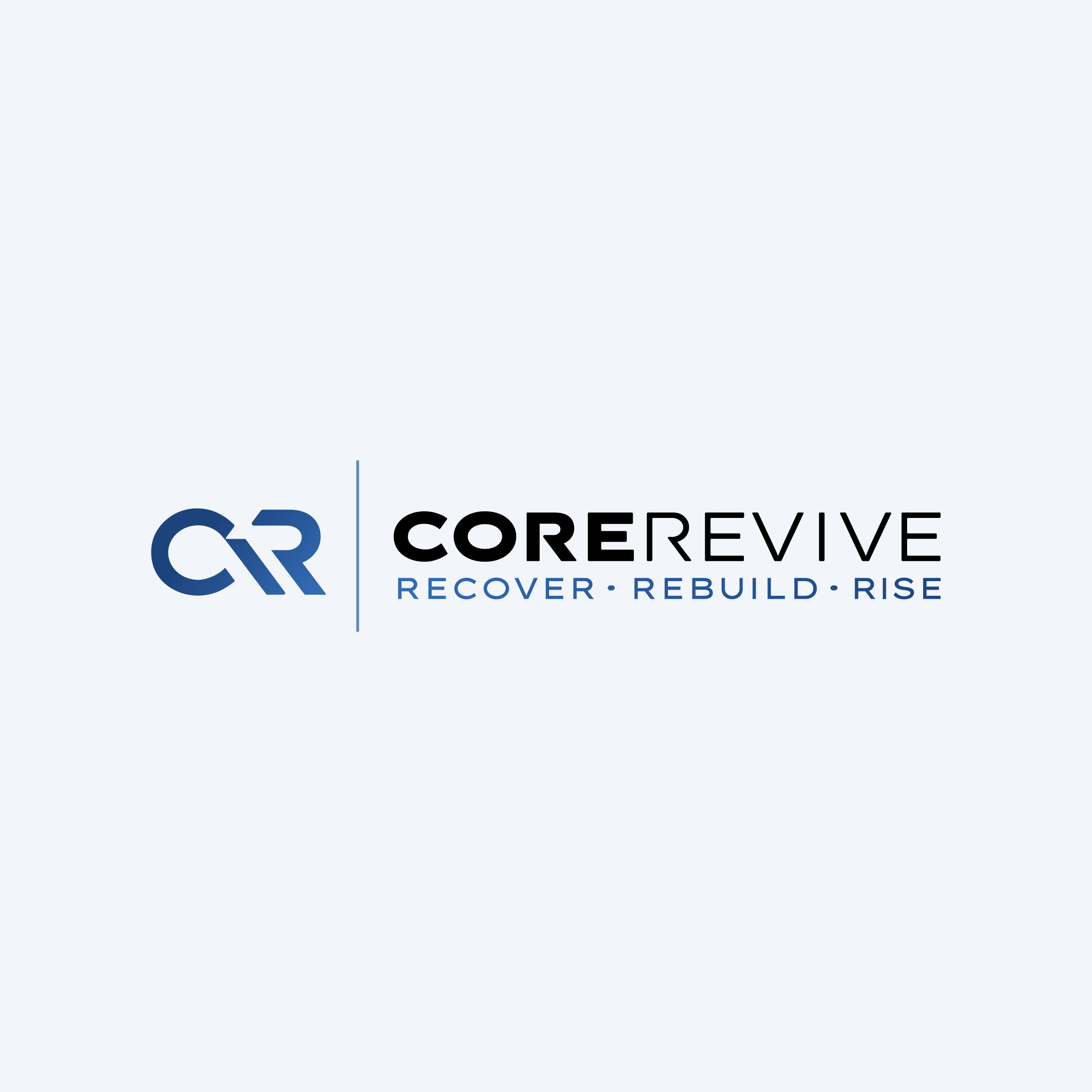 CoreRevive minimalist modern logo design for a recovery and rebuild brand by ZakDesignz