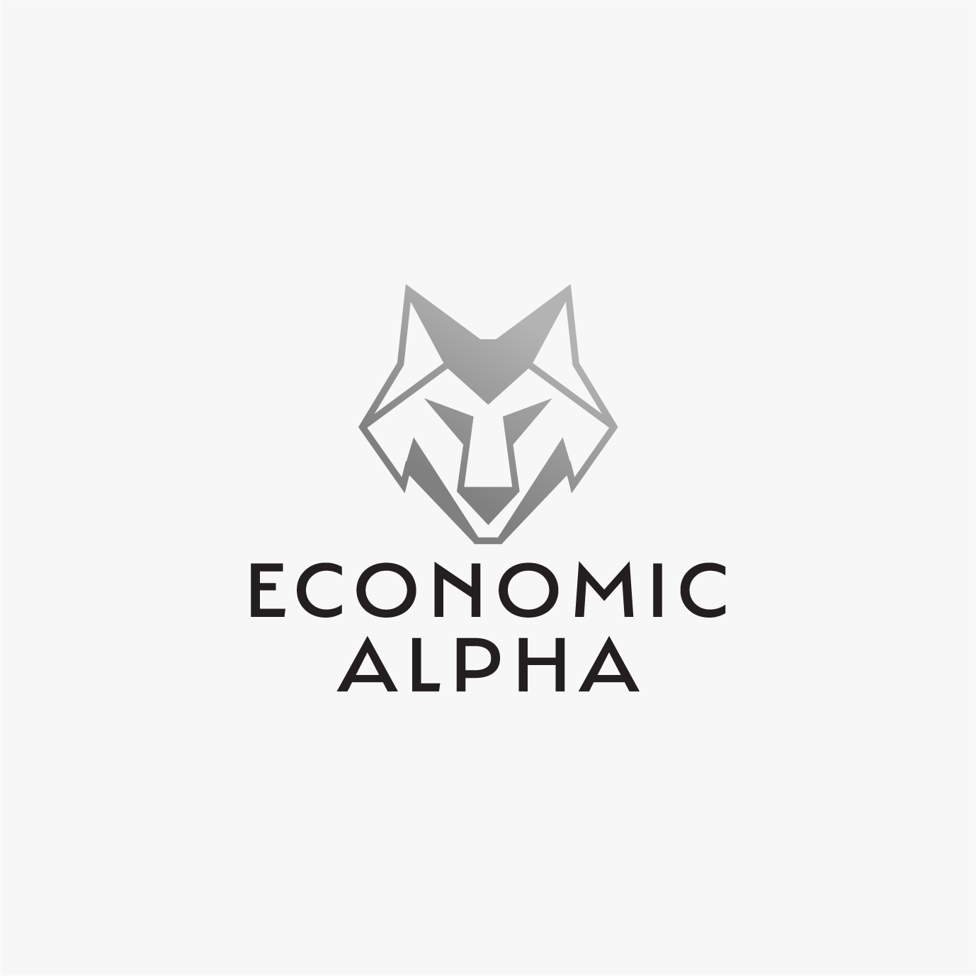 Economic Alpha wolf head fitness apparel logo design by ZakDesignz