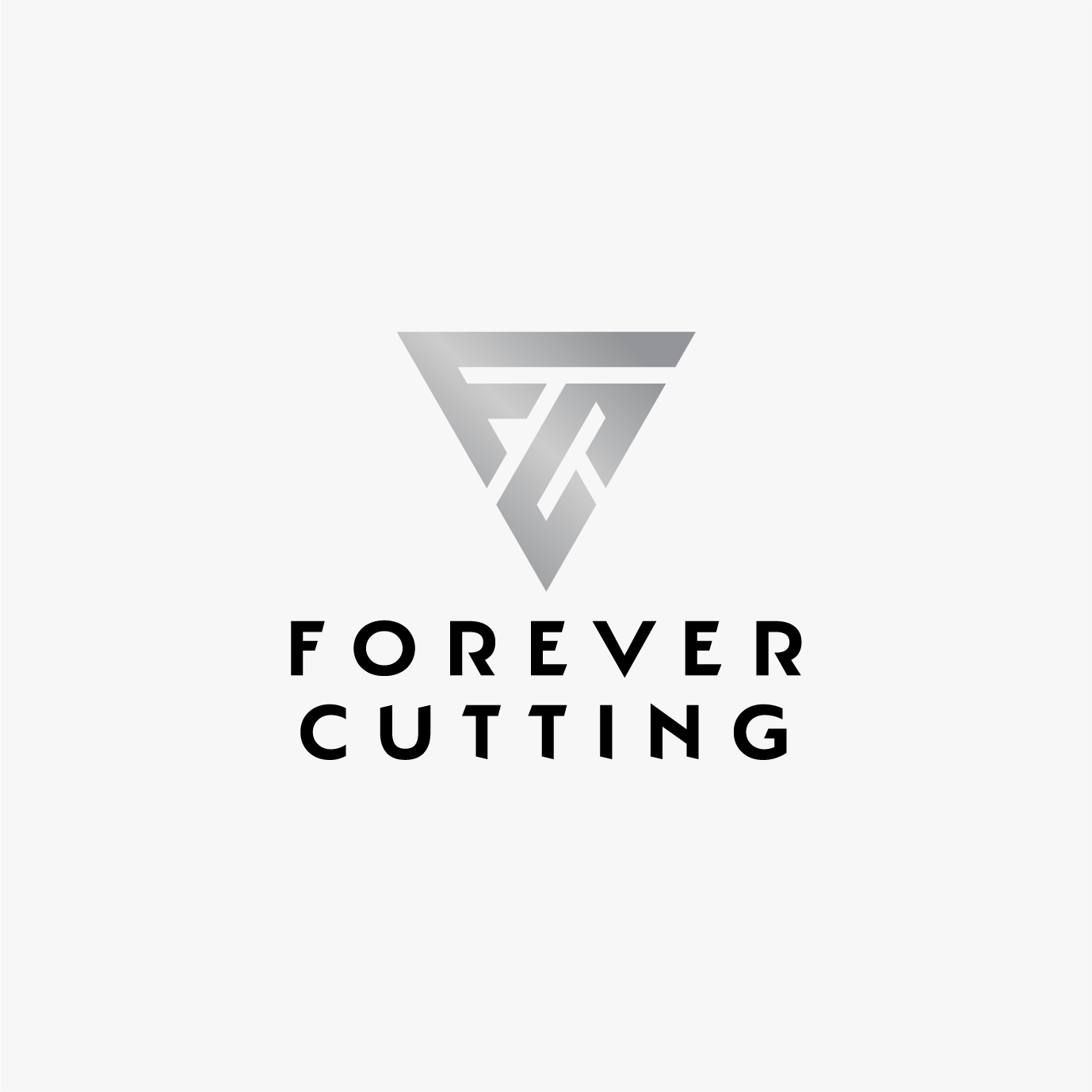 Forever Cutting triangular fitness apparel logo design by ZakDesignz