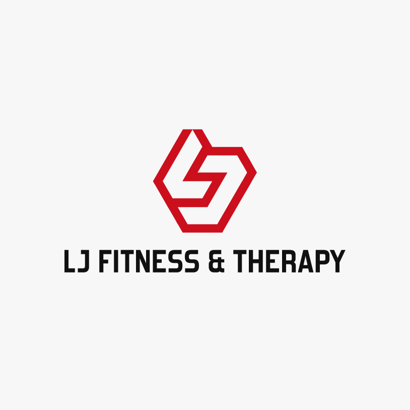 LJ Fitness & Therapy geometric gym fitness club logo design by ZakDesignz