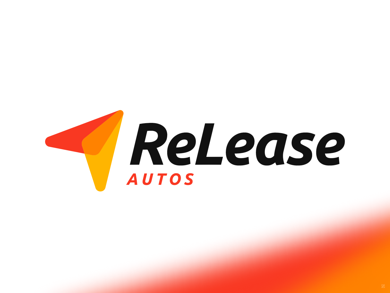 ReLease Autos logo design on white background, brand identity by ZakDesignz
