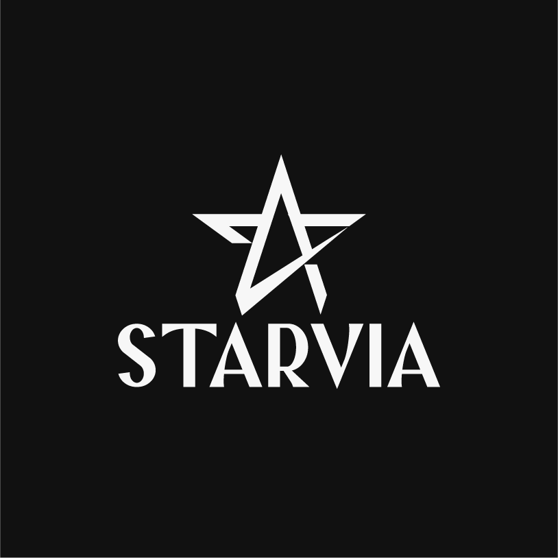 Starvia star emblem activewear logo design by ZakDesignz