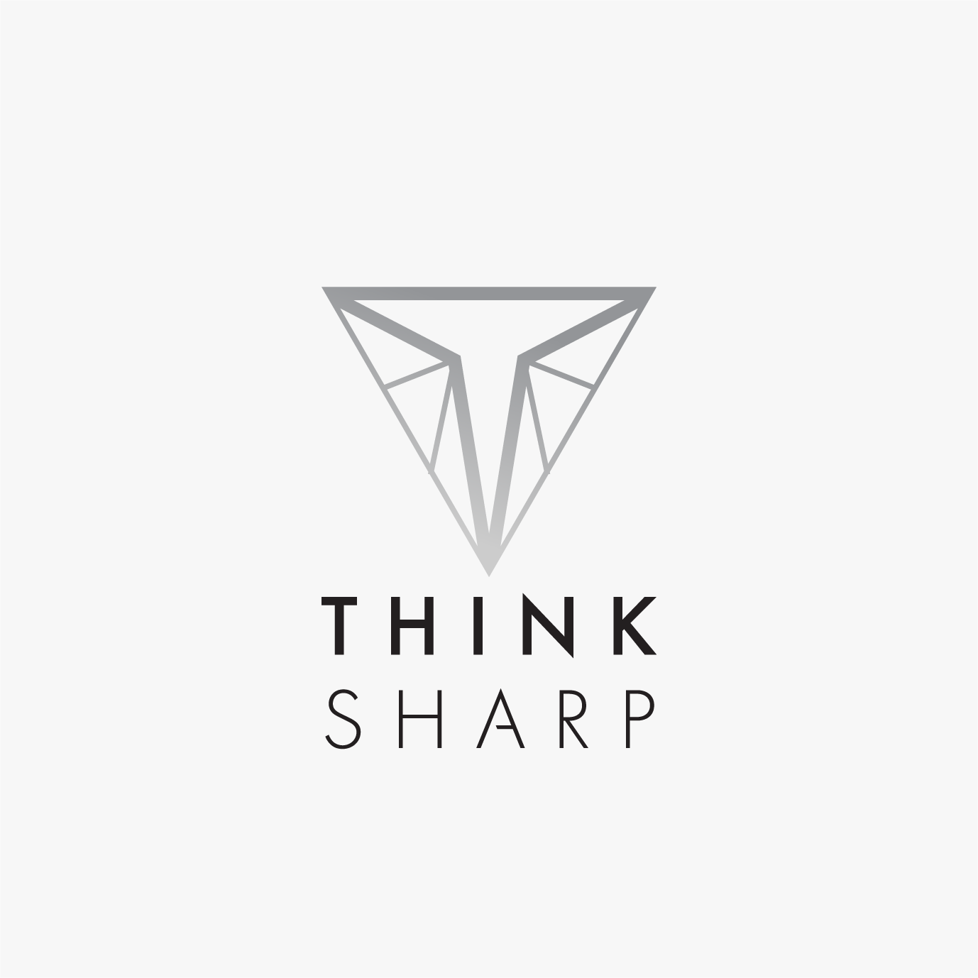 Think Sharp geometric fitness apparel logo design by ZakDesignz